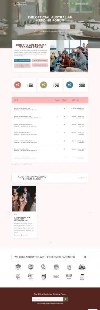 Portfolio: australianweddingforum.com
