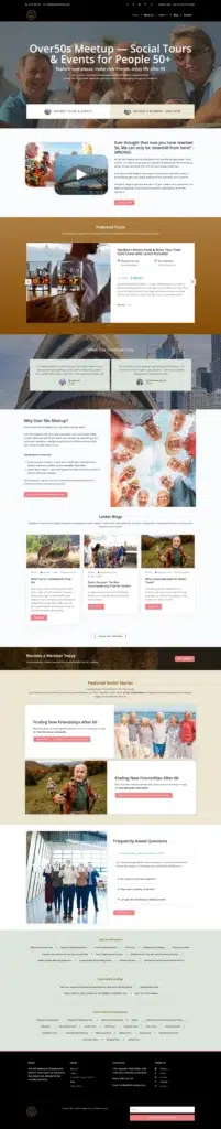 Portfolio: over50smeetup.com